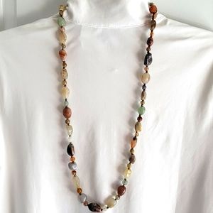 16.5" Long Stone Necklace